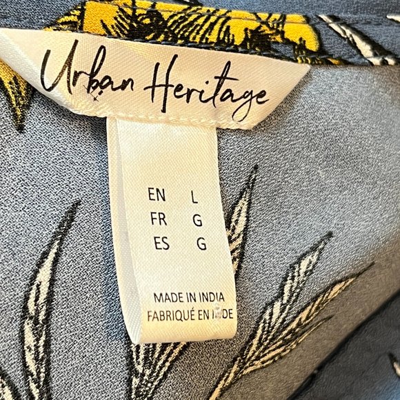 URBAN HERITAGE Dress Size Large Surplice Front V Neck Back Ruffle - Picture 9 of 16